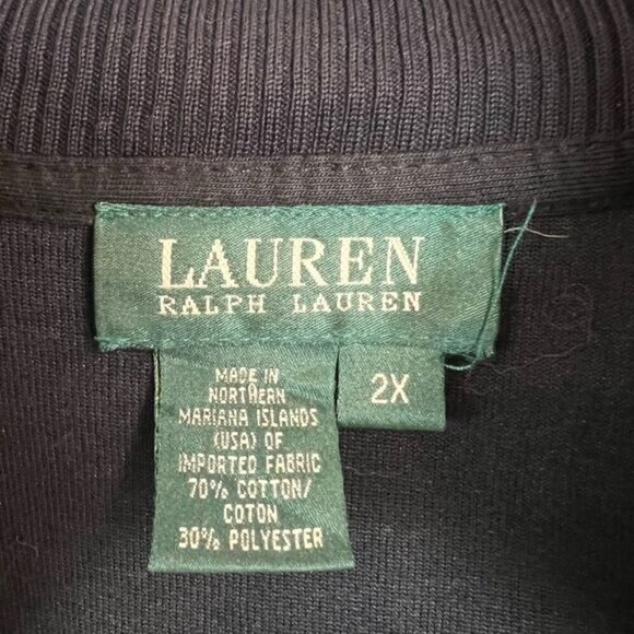 Polo Ralph Lauren Full Zip Sweater Women’s Size 2XL Black Velour L050622 Velvet - Picture 5 of 11